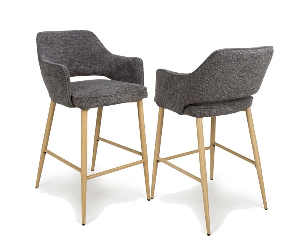 Furniture Link Eden Grey Bar Chair in Pair