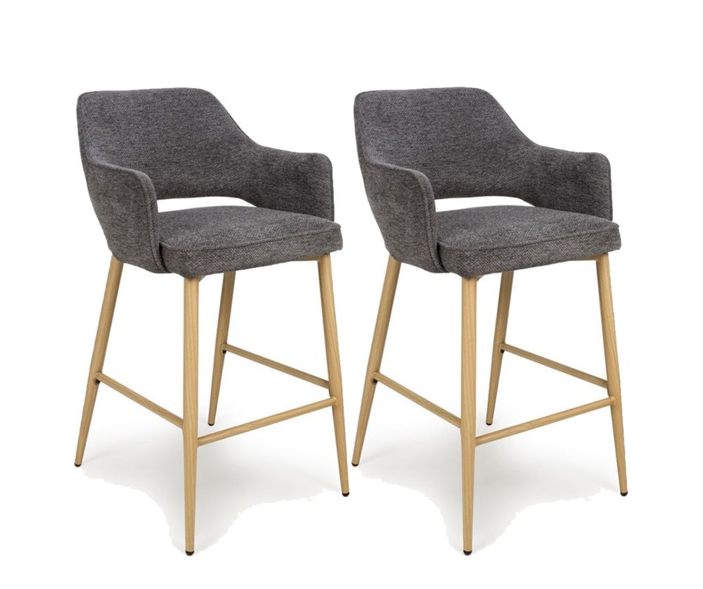 Furniture Link Eden Grey Bar Chair in Pair