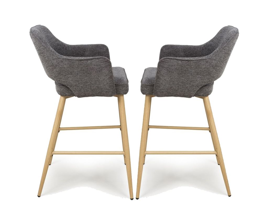 Furniture Link Eden Grey Bar Chair in Pair
