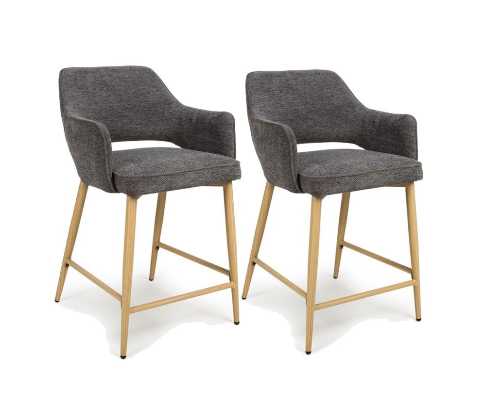 Furniture Link Eden Grey Counter Chair in Pair