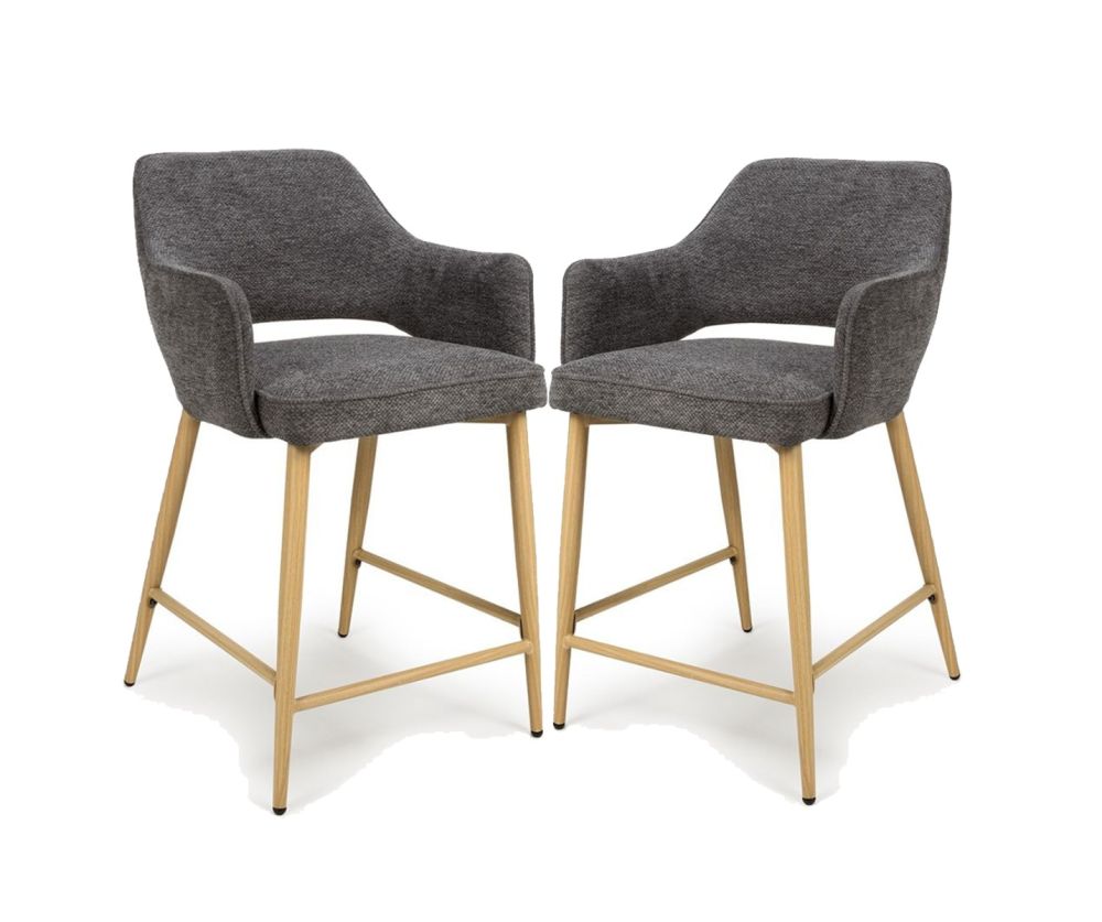 Furniture Link Eden Grey Counter Chair in Pair