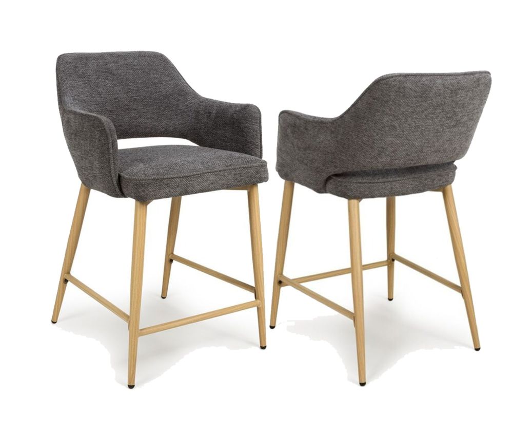 Furniture Link Eden Grey Counter Chair in Pair