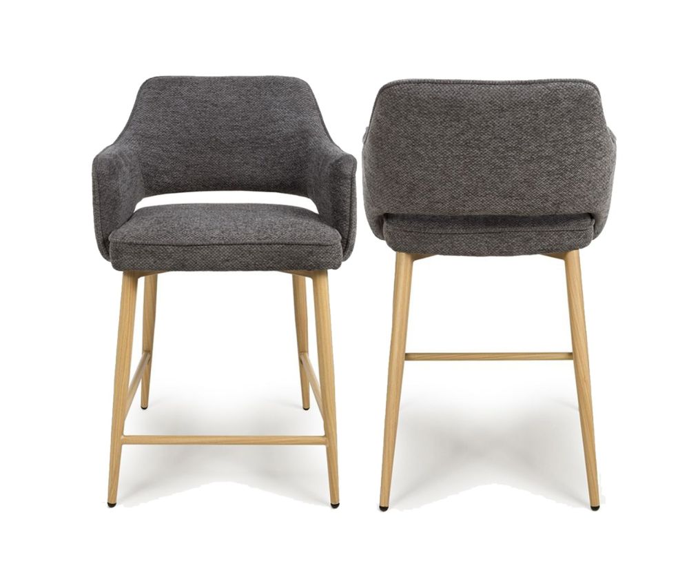 Furniture Link Eden Grey Counter Chair in Pair