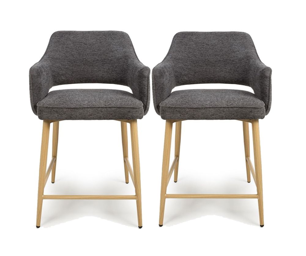 Furniture Link Eden Grey Counter Chair in Pair