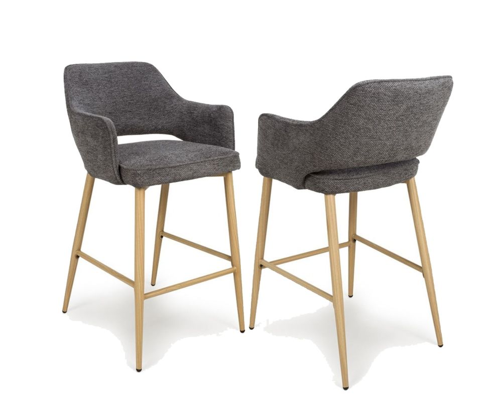 Furniture Link Eden Grey Counter Chair in Pair
