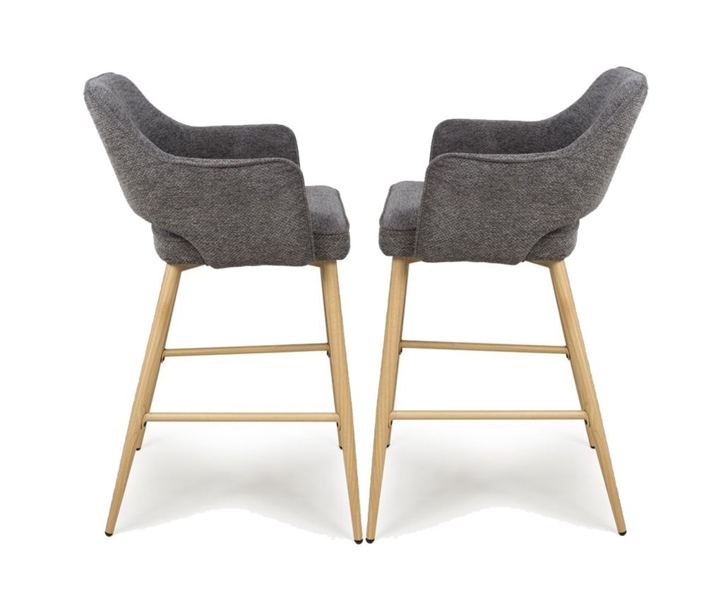Furniture Link Eden Grey Counter Chair in Pair