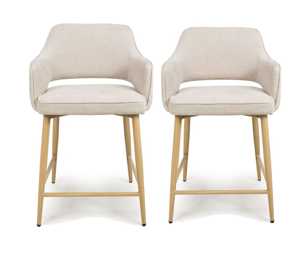 Furniture Link Eden Natural Bar Chair in Pair