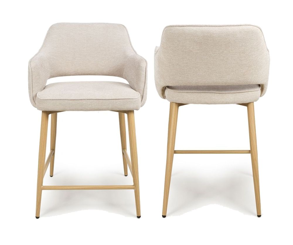 Furniture Link Eden Natural Bar Chair in Pair