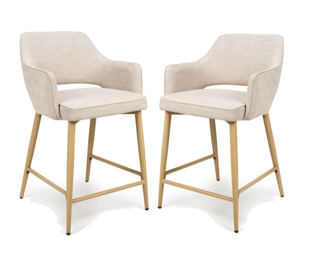 Furniture Link Eden Natural Bar Chair in Pair