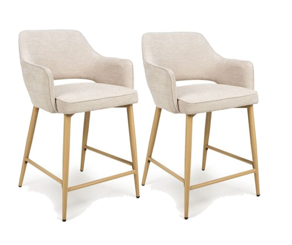 Furniture Link Eden Natural Bar Chair in Pair