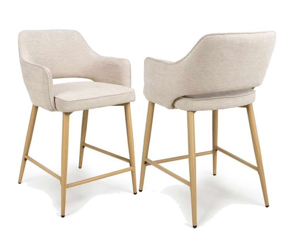 Furniture Link Eden Natural Bar Chair in Pair