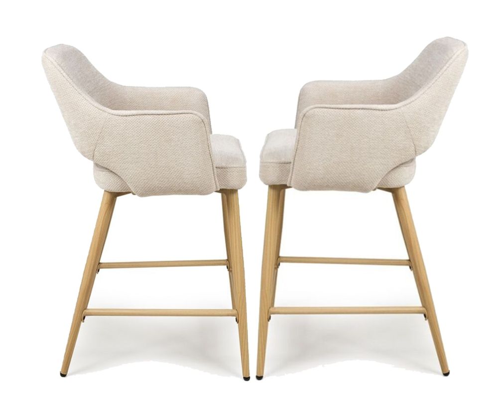 Furniture Link Eden Natural Bar Chair in Pair