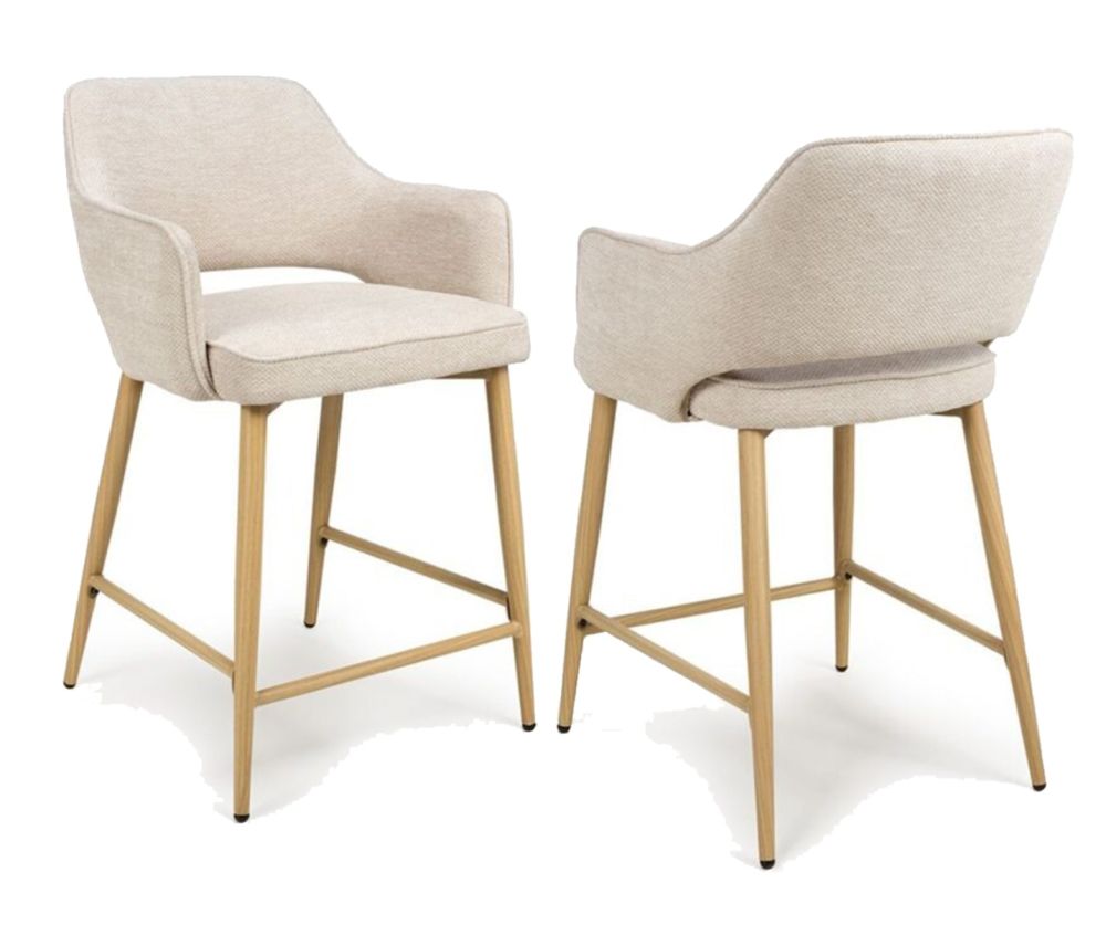 Furniture Link Eden Natural Counter Chair in Pair
