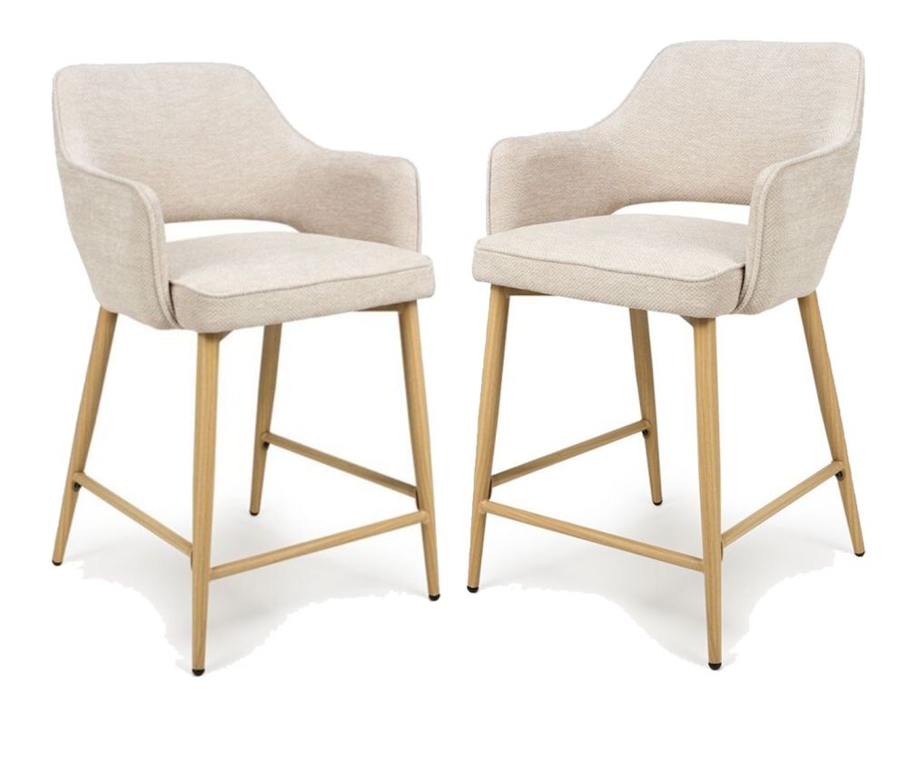 Furniture Link Eden Natural Counter Chair in Pair