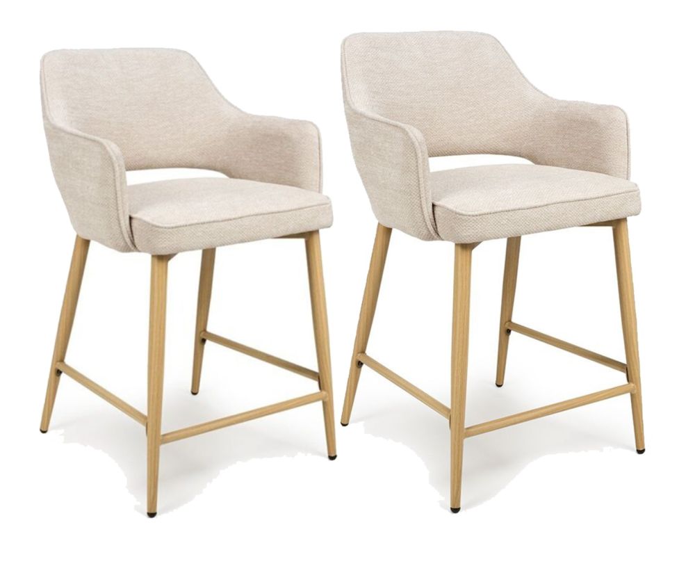 Furniture Link Eden Natural Counter Chair in Pair