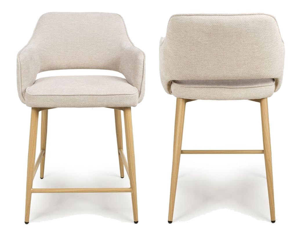 Furniture Link Eden Natural Counter Chair in Pair