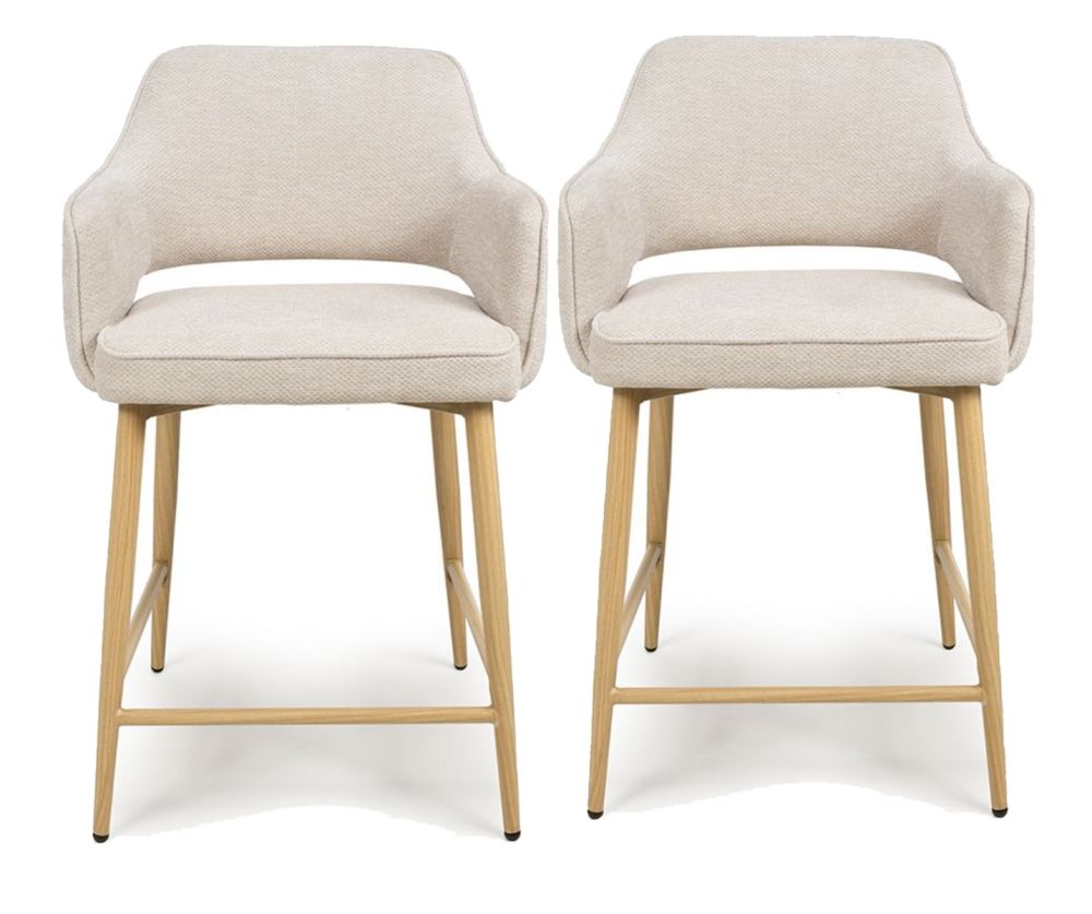 Furniture Link Eden Natural Counter Chair in Pair