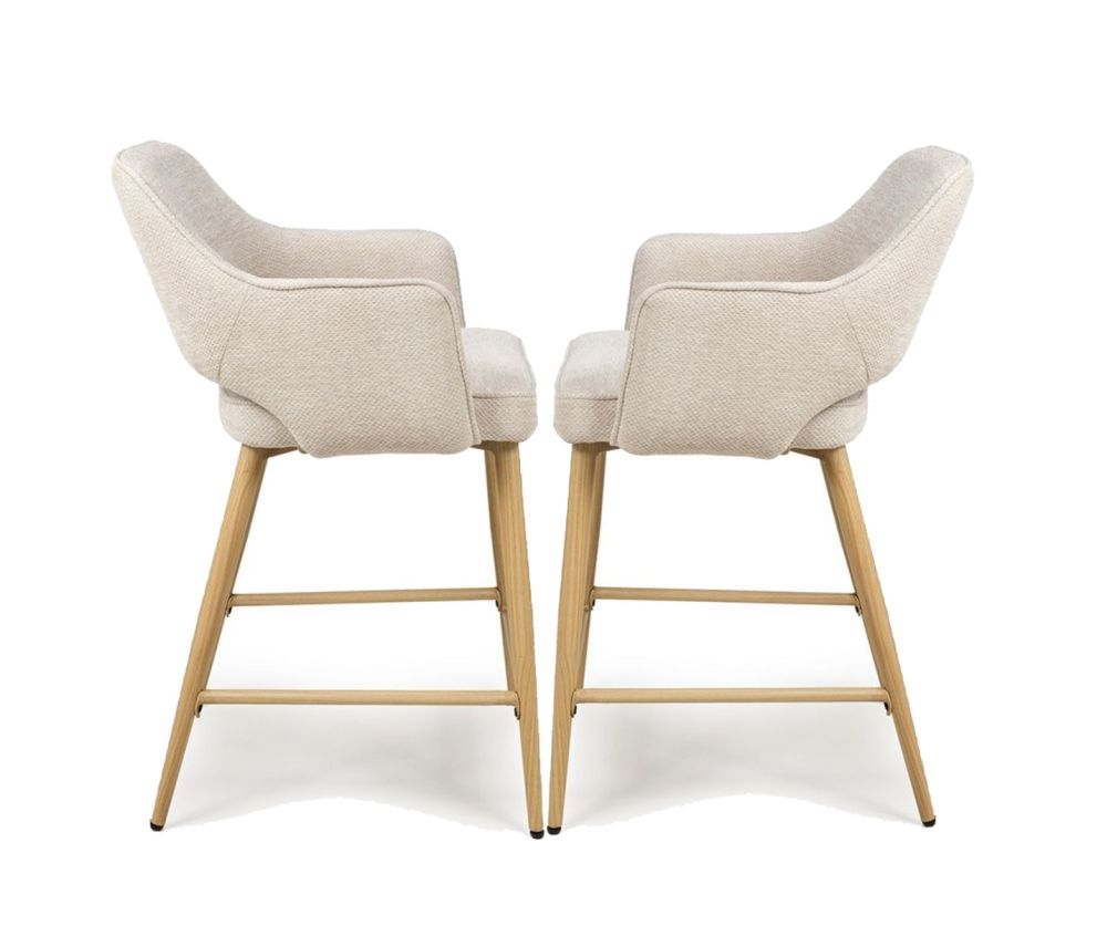 Furniture Link Eden Natural Counter Chair in Pair