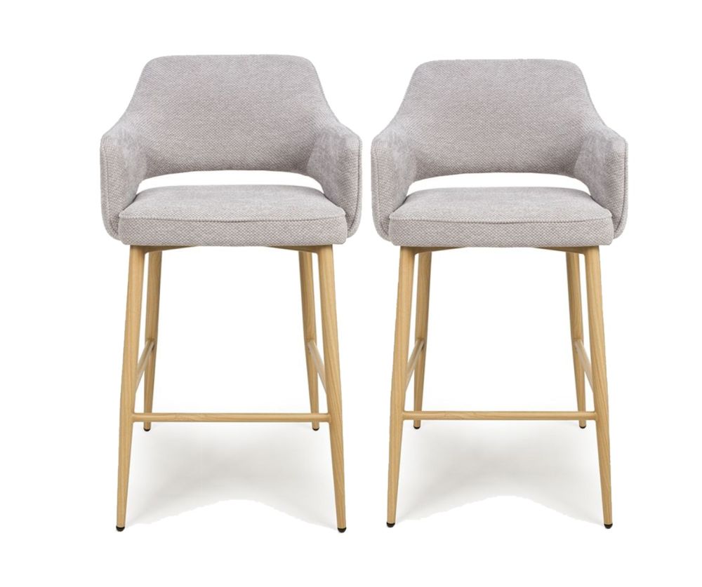 Furniture Link Eden Pewter Bar Chair in Pair