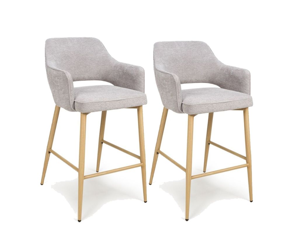Furniture Link Eden Pewter Bar Chair in Pair