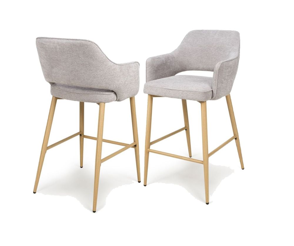 Furniture Link Eden Pewter Bar Chair in Pair