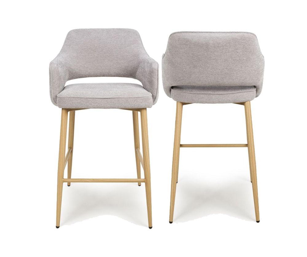 Furniture Link Eden Pewter Bar Chair in Pair