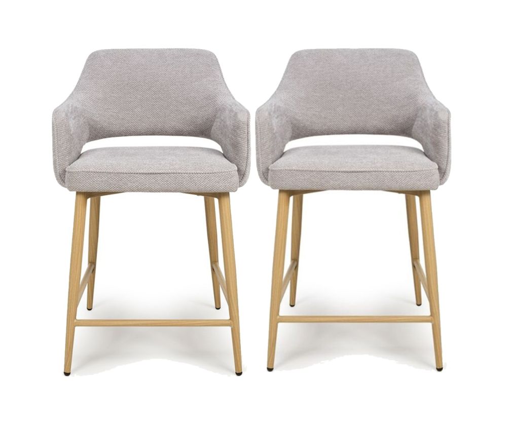 Furniture Link Eden Pewter Counter Chair in Pair