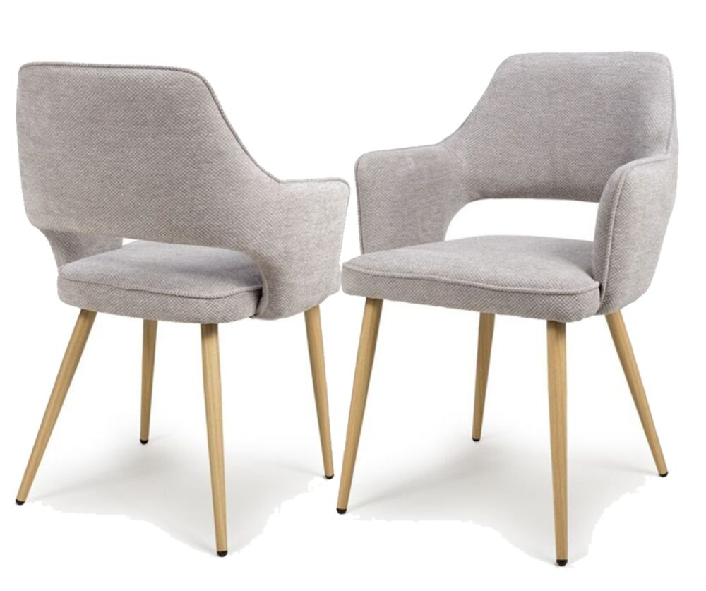 Furniture Link Eden Pewter Dining Chair in Pair