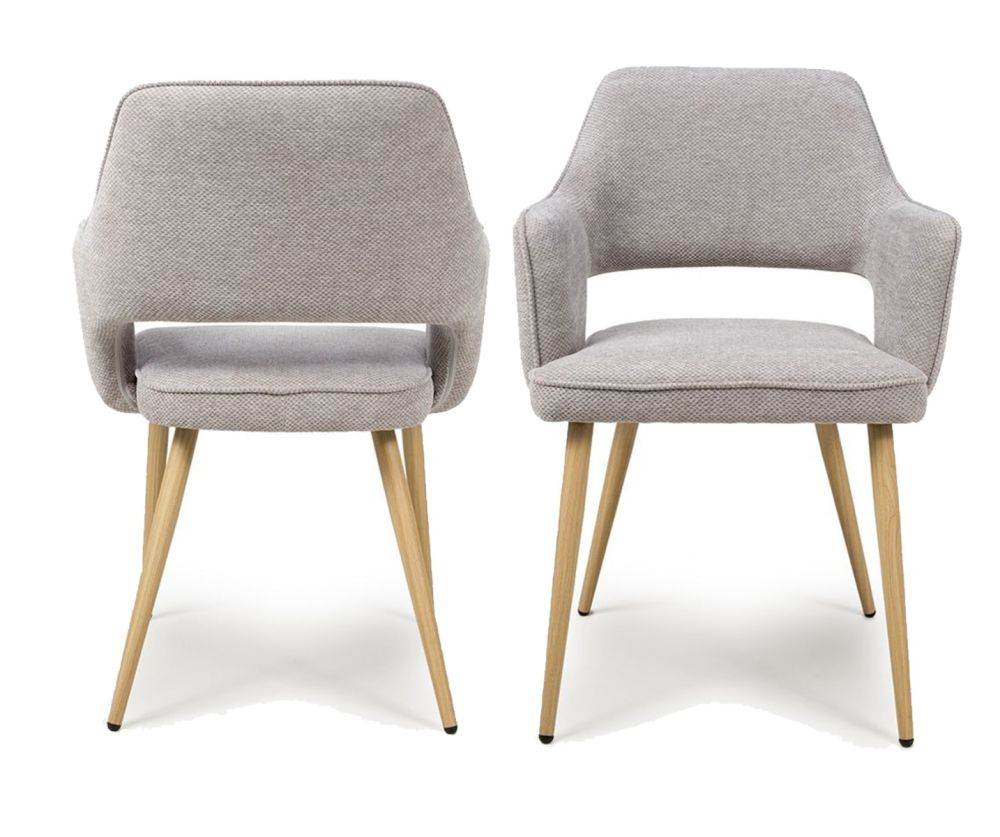 Furniture Link Eden Pewter Dining Chair in Pair