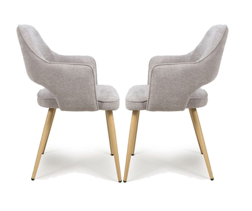 Furniture Link Eden Pewter Dining Chair in Pair