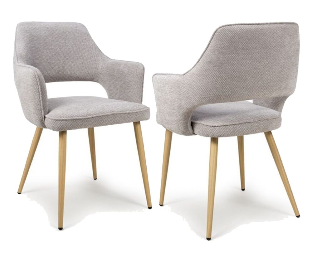 Furniture Link Eden Pewter Dining Chair in Pair