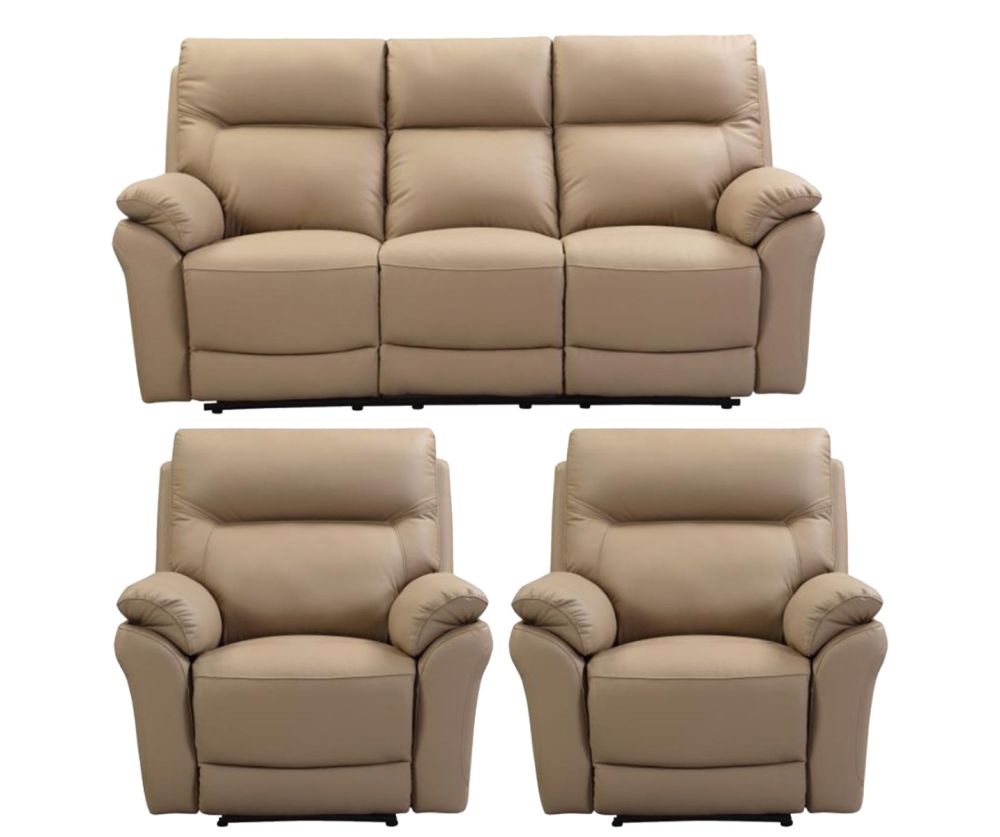 Furniture Link Foster Latte Power Recliner 3+1+1 Sofa Set