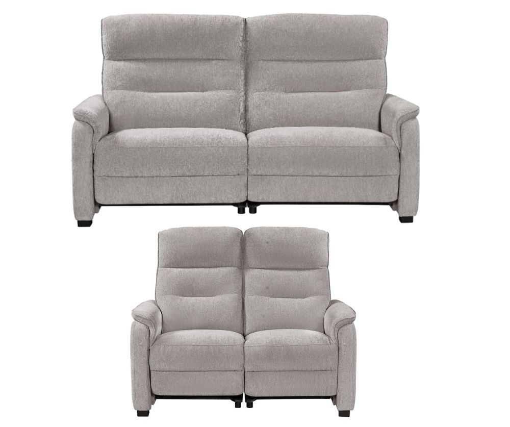 Furniture Link Harlan Natural Power Fabric Recliner 3+2 Sofa Set