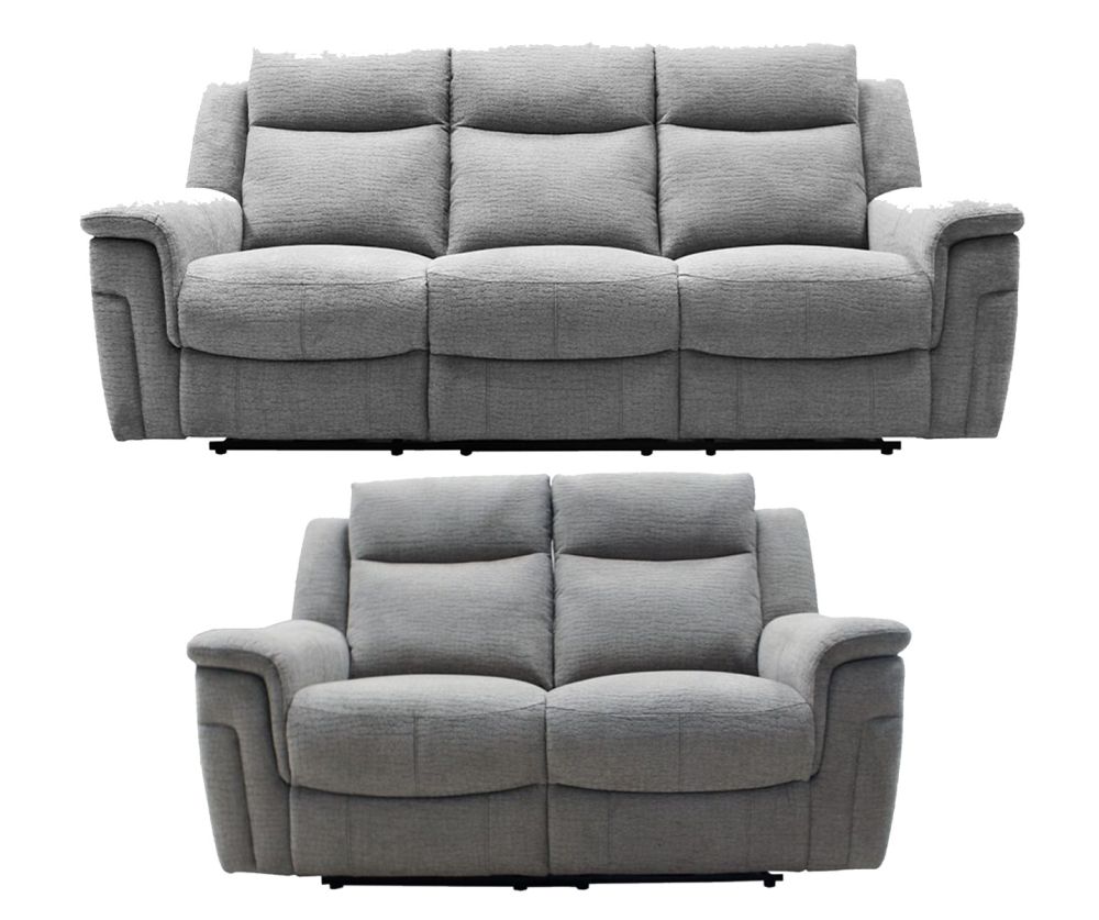 Furniture Link Lawson Dove Fabric Power Recliner 3+2 Sofa Set