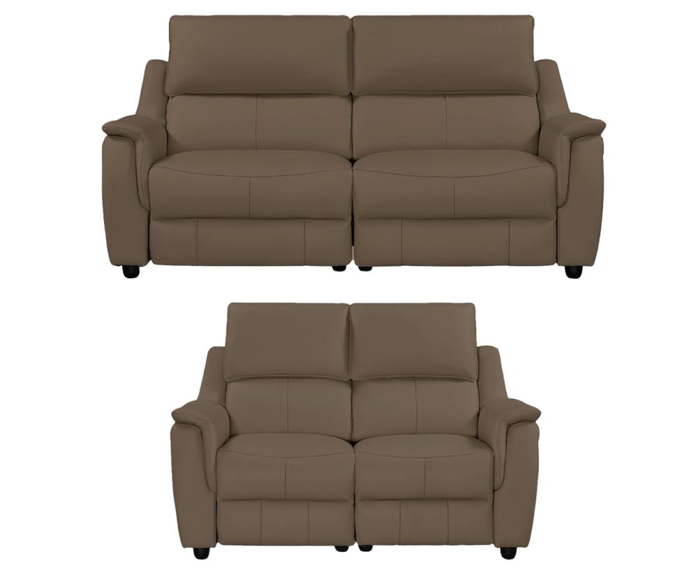 Furniture Link Milano Dark Taupe Power Recliner 3+2 Sofa Set