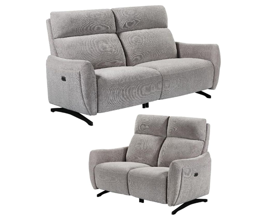 Furniture Link Ryder Natural Fabric Power Recliner 3+2 Sofa Set