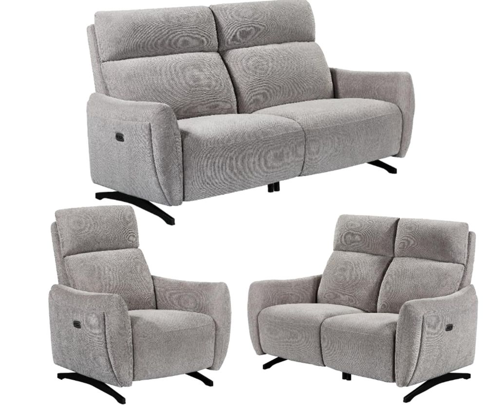 Furniture Link Ryder Natural Fabric Power Recliner 3+2+1 Sofa Set