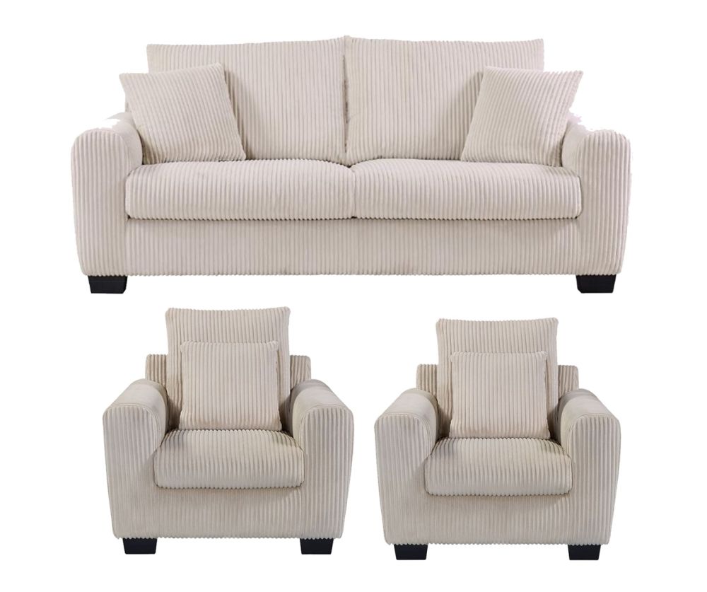 Furniture Link Sloane Mocha Fabric 3+1+1 Sofa Set