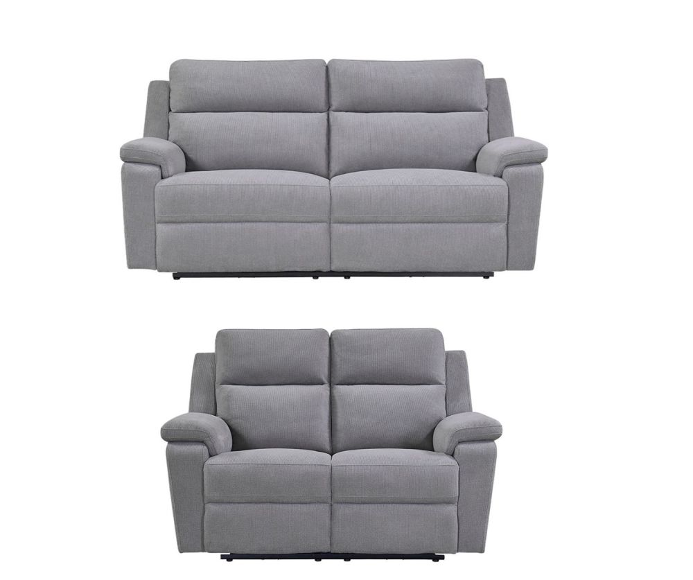 Furniture Link Tyler Stone Fabric Power Recliner 3+2 Sofa Set