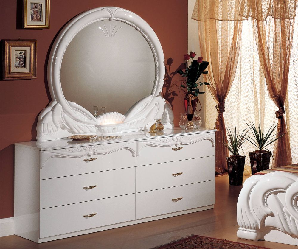 Clearance Ben Company Giada White Finish Italian Mirror Only