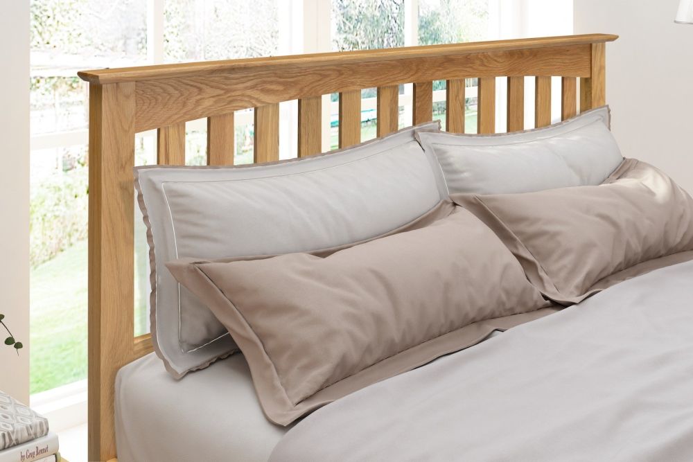 Flintshire Furniture Gladstone Solid Natural Oak Wooden Bed Frame