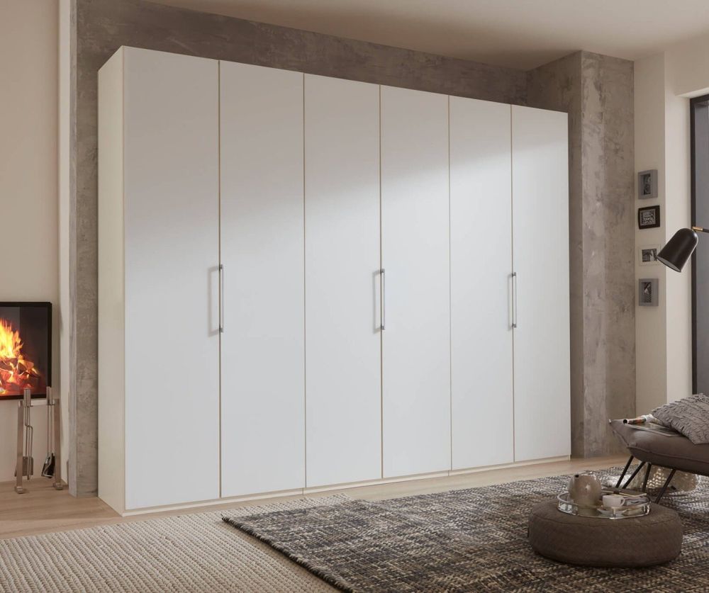 Wiemann Glasgow Pebble Grey Matt Glass Hinged Door Wardrobe – H216cm