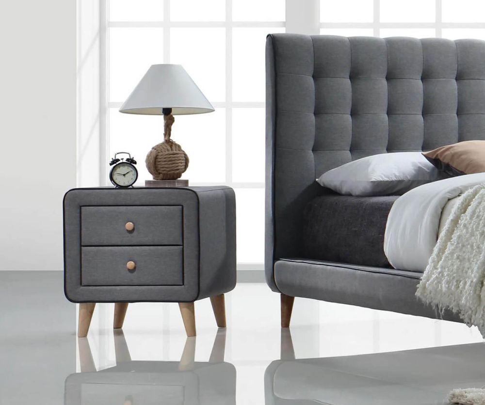 Artisan 3284 Grey Fabric Nightstand