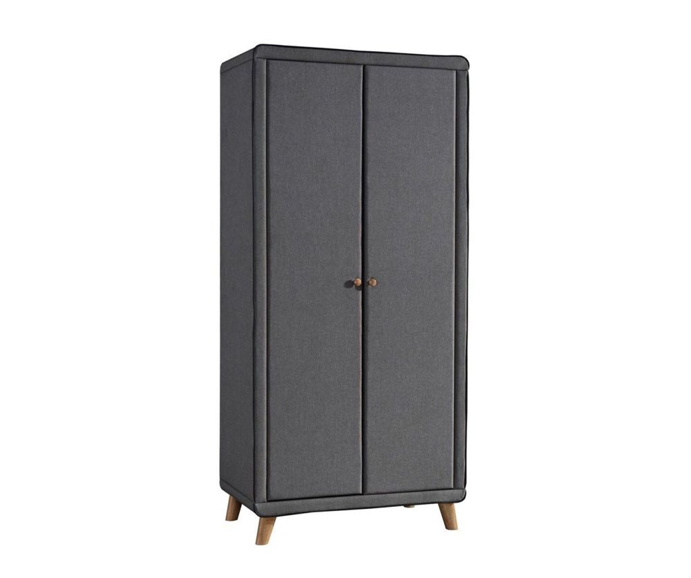 Artisan 3284 Grey Fabric 2 Door Wardrobe