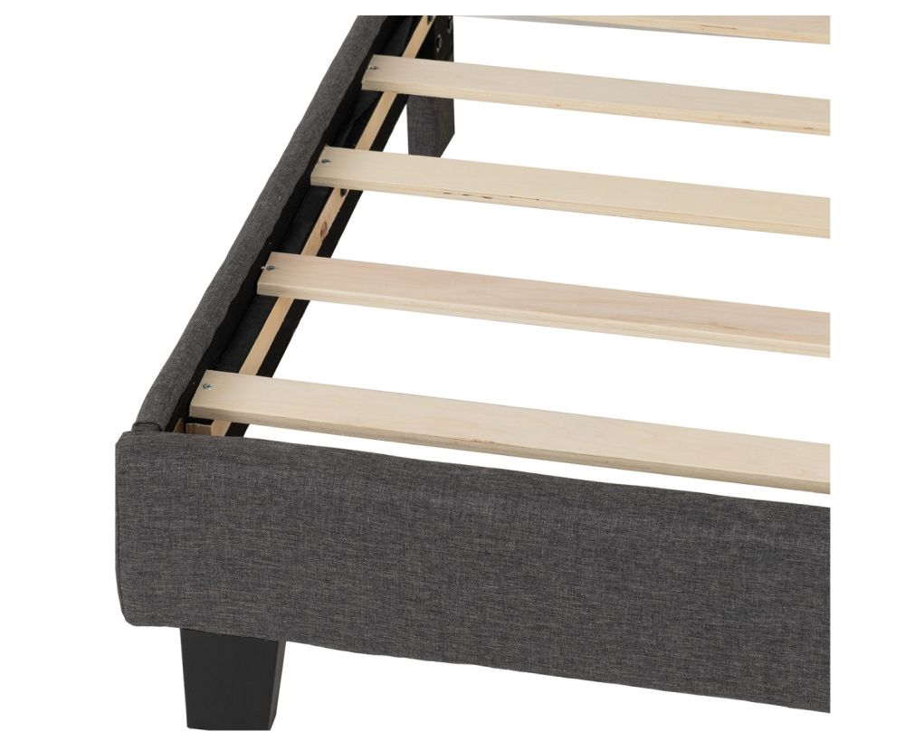  Seconique Furniture Arran Grey Fabric Bed 