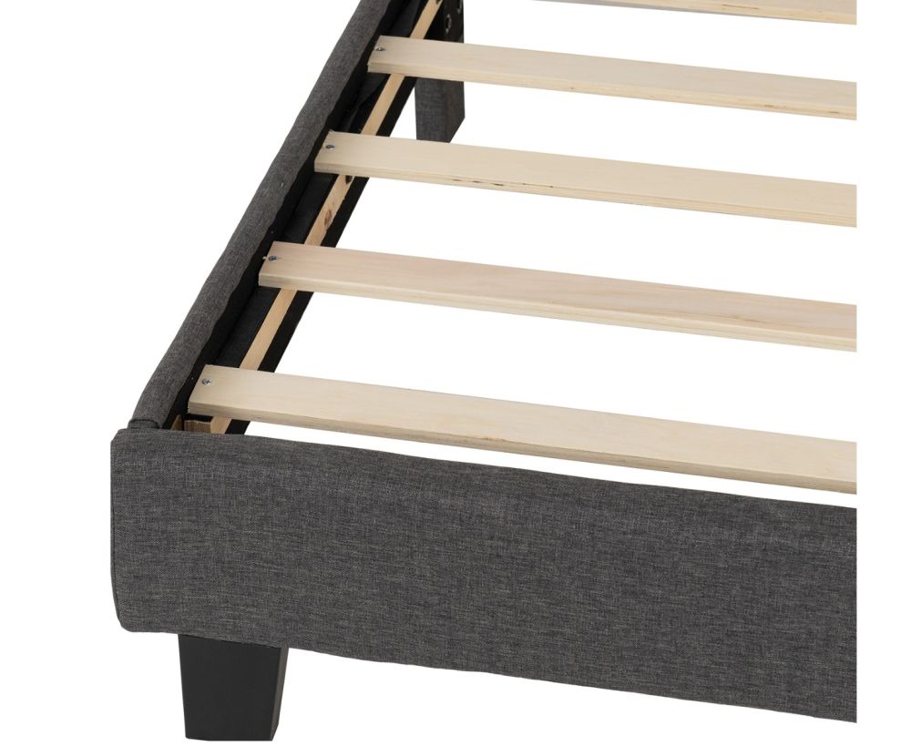  Seconique Furniture Arran Grey Fabric Bed 