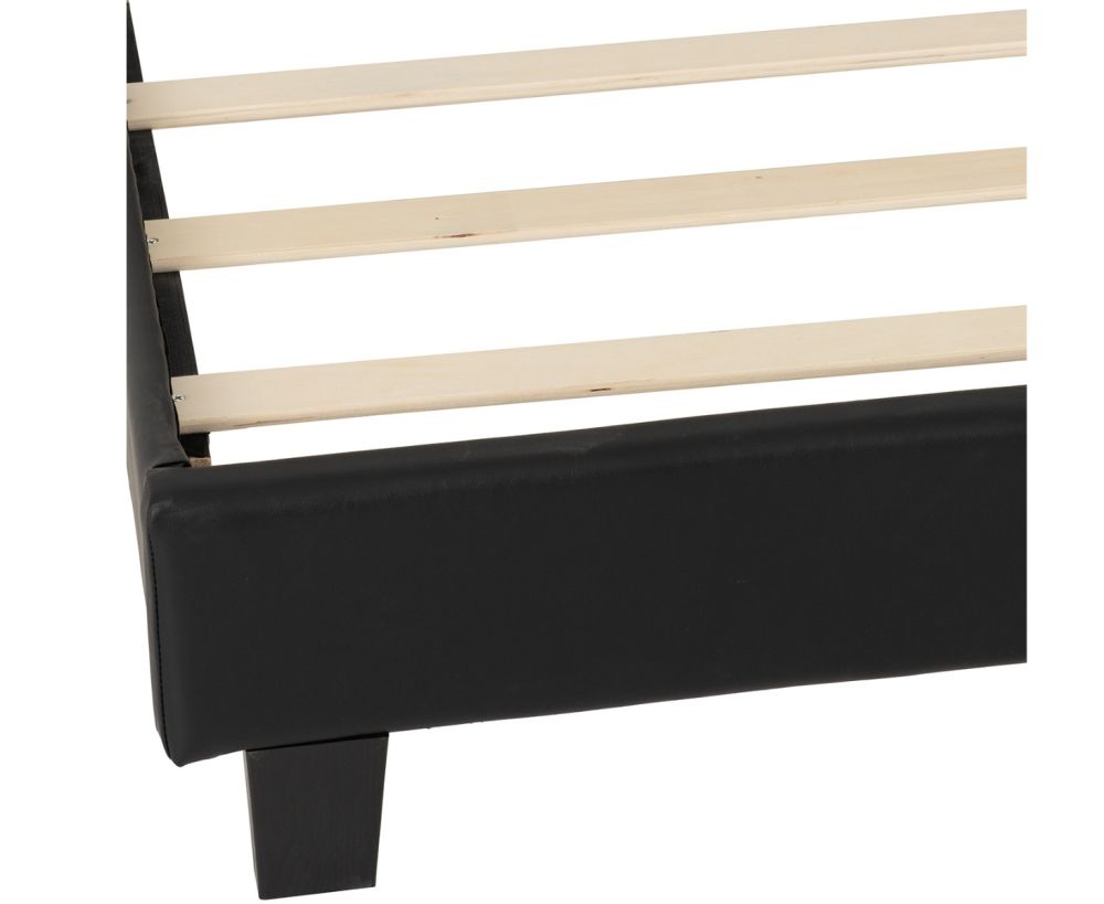 Seconique Furniture Arran Black Faux Leather Bed