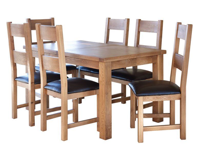 Furniture Link Hampshire Solid Oak Large Extending Dining Table Only