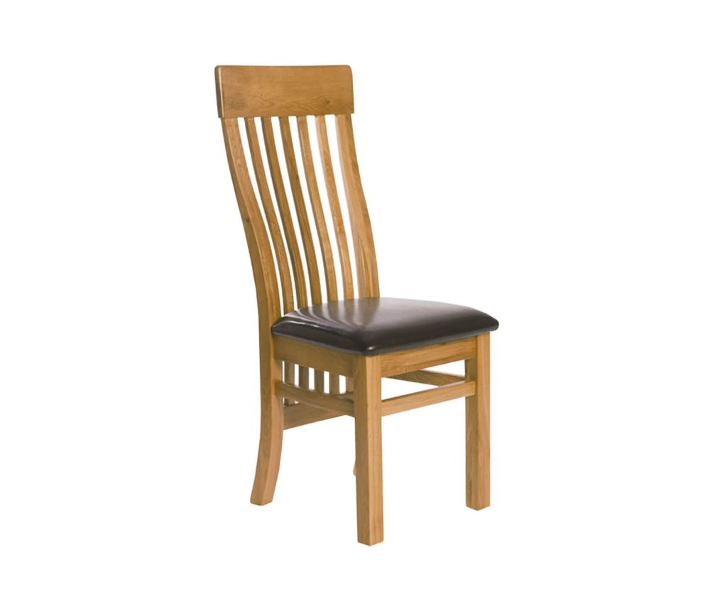 Furniture Link Hampshire Solid Oak Slatted Back Dining Chair