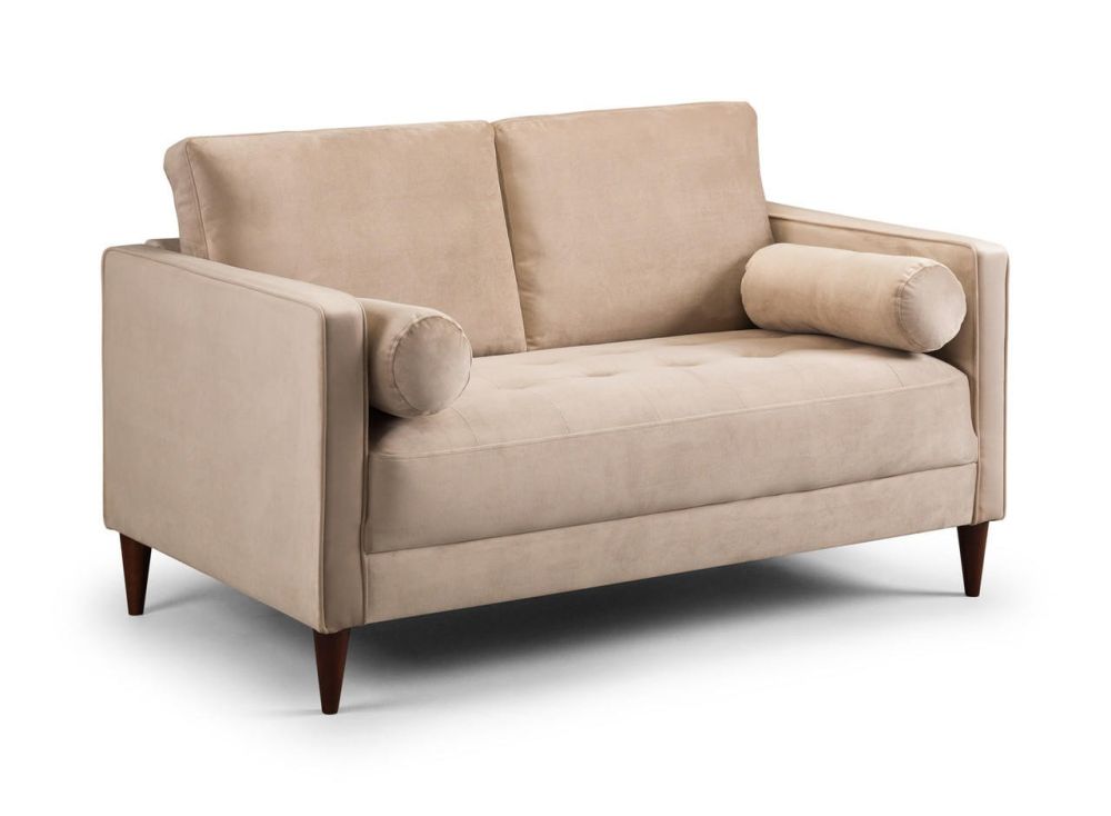 Barkham Plush Beige Fabric 2 Seater Sofa 